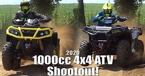Polaris Sportsman XP 1000 VS Can-Am Outlander 1000R XT-P, 1000cc 4x4 ATV Shootout