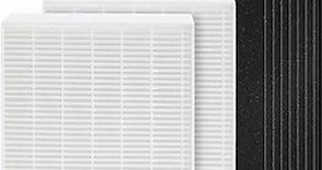HPA100 True HEPA Filter Replacement HRF-ARVP100 for Honeywell HPA100 Series Air Purifier, HPA094, HPA104, HPA105 HPA3100, HPA5100 Series, 2 HEPA R and 8 Precut Carbon Pre-Filters A