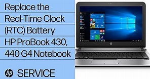Replace the Real-Time Clock (RTC) Battery | HP ProBook 430, 440 G4 Notebook PC | HP