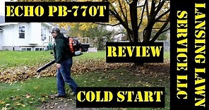 Echo PB 770T Backpack Blower Cold Start and Review