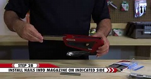 How to Load Arrow s T50R.E.D. Staple Gun and Brad Nailer