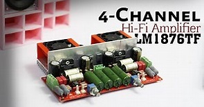 LM1876x2 4 Channel Amplifier Gainclone - HiFi Quad Amplifier