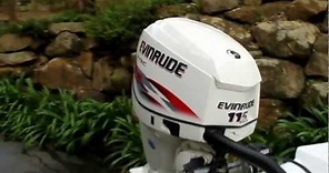 2011 Evinrude Etec 115 HO Start Up and Idle on Trailer