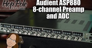 Audient ASP880 Review - High Quality 8-Channel Preamp with variable impedance and Burr Brown ADC