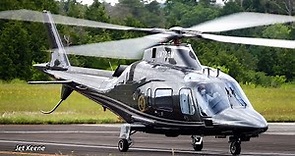 Agusta A109E Power Helicopter Takeoff & Landing, etc.