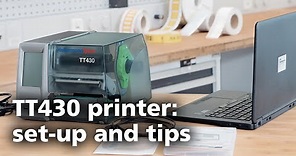 Thermal transfer printer: how to use the TT430, tutorial video (EN)