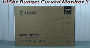 MSI Optix G27C6 Budget Curved Gaming Monitor Unboxing 😎