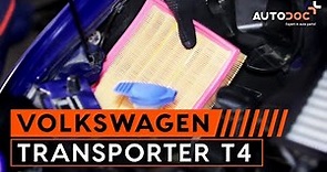 How to change air filter on VW T4 TRANSPORTER [TUTORIAL AUTODOC]