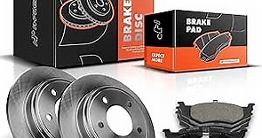 A-Premium 10.60 inch (270.3mm) Rear Solid Disc Brake Rotors + Ceramic Pads kit Compatible with Select Chrysler, Eagle and Dodge Models - 300M 1999-2004, Concorde, Intrepid, Vision, LHS, New Yorker