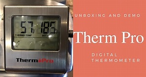Therm Pro TP-16 digital food thermometer Unboxing and demonstration