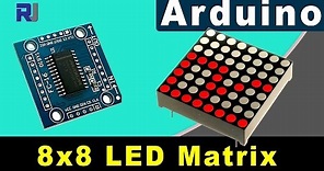 Display text on 8x8 LED matrix with MAX7219 Arduino module