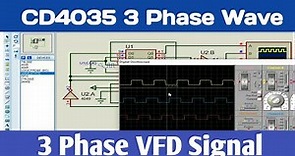 Three phase PWM signal generator for VFD using CD4035 shift register IC