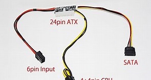 PCI-E 6pin 12v DC 250w ATX 24pin Power Supply Module Switch Server PSU Mini CPU SATA ETH Mining