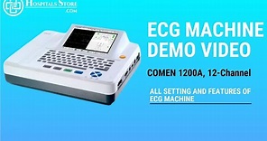Comen 1200A, 12 channel ECG machine Demonstration video .