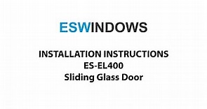 ESWindows Installation Instructions ES - EL400