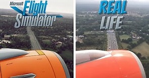 Microsoft Flight Simulator (FS2020) vs Real Life | Landing in Gatwick UK