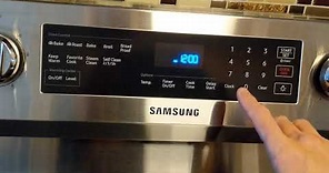 HOW TO CHANGE THE TIME ON A SAMSUNG STOVE / RANGE