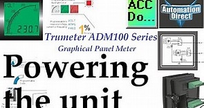 Trumeter ADM100 Series Graphical Panel Meter – Powering the unit