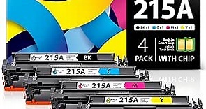 Smart Ink Compatible Toner Cartridge Replacement for HP 215A 215 A with Built-in Chip (4 Pack) to use with Color Laserjet Pro MFP M183fw M182n M182nw M155a M155nw (Black Cyan Magenta Yellow)