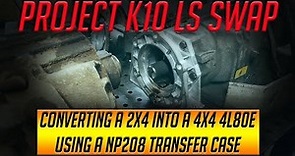 1984 Chevy K10 LS Swap Project Part 4 ( Mating The 2x4 4L80E to the NP208 Transfer Case Part 2)