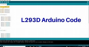 code explanation of l293d motor driver arduino tutorial [CC]