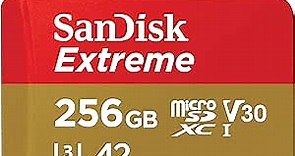 SanDisk 256GB Extreme for Mobile Gaming microSD UHS-I Card - C10, U3, V30, 4K, A2, Micro SD - SDSQXA1-256G-GN6GN