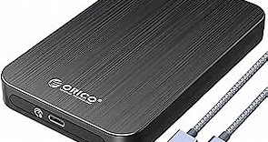 ORICO 2.5 Hard Drive Enclosure USB C to SATA 6Gbps for HDD/SSD 9.5/7 mm External HDD Enclosure Up to 6TB Compatible with MacBook Pro Air WD Seagate Toshiba Samsung-HM25C3