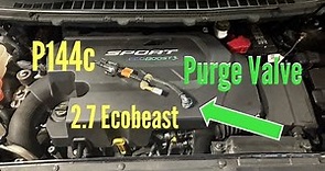 Ford Edge Sport 2.7 Purge valve replacement 💥 P144c Engine Code 💥5 Minute fix 💥TNG Eps #93