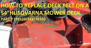 How To Replace The Deck Belt on a 54 Husqvarna Riding Mower