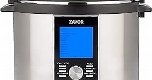 Zavor LUX LCD 8 Quart Programmable Electric Multi-Cooker: Pressure Cooker, Slow Cooker, Rice Cooker, Yogurt Maker, Steamer and More - Stainless Steel (ZSELL03)