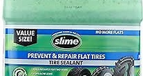Slime 10206 Flat Tire Puncture Repair Sealant, Prevent and Repair, All Off-Highway Tubeless Tires, Non-Toxic, eco-Friendly, 1 Gallon jug