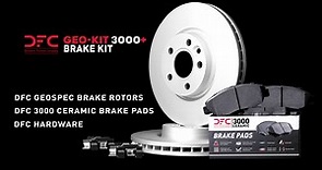 Front and Rear - Dynamic Friction Company GEOSPEC Brake Rotors + 5000 Advanced Brake Pads and Hardware Kit 4514-76037