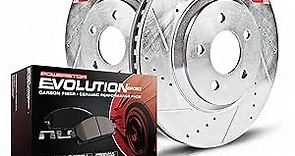 Power Stop KC6271 Z23 Evolution Sport Brake Kit with Powder Coated Calipers Brake Pads, Drilled and Slotted Rotors For 2012 2013 2014 2015 2016 2017 Ford F-150 6 Lug | 2018 Ford F-150 Raptor