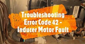 Inducer Motor Fix - Carrier Infinity Furnace 58MVC080 Error Code 42