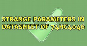 Strange parameters in datasheet of 74HC4046 (2 Solutions!!)