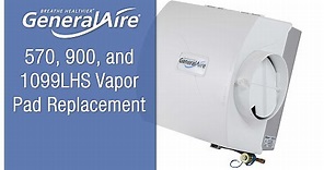GeneralAire® 570, 900, & 1099LHS Humidifier Vapor Pad® Replacement