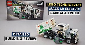 LEGO Technic 42167 Mack LR Electric Garbage Truck detailed building review