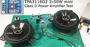 TPA3116D2 Mini 2x50W Class D Amplifier Testing with Infinity Reference speakers