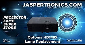 Jaspertronics - Optoma HD146X Bulb Replacement Tutorial