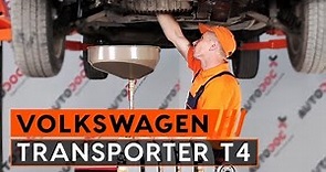 How to change oil filter and engine oil on VW T4 TRANSPORTER [TUTORIAL AUTODOC]