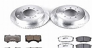 Power Stop K2813-36 Front and Rear Truck & Tow Drilled and Slotted Rotors and Z36 Brake Pads Brake Kit For 2007-2021 Toyota Tundra | 2008-2020 Sequoia | 2016-2021 Land Cruiser | 2016-2021 Lexus LX570