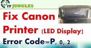 FIXED: Canon Printer Error P, 0, 2 (P02) LED Display