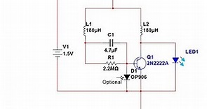 1x 2N2222A NPN transistor used as blinker voltage boost and sensor