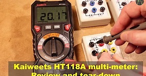 Kaiweets HT118A multi-meter: review and tear-down