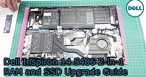 Dell Inspiron 14 5406/5410 2-in-1 RAM and SSD Upgrade Guide (2020 model)