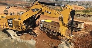 Caterpillar 6015B Excavator Loading Trucks - Sotiriadis Mining Works