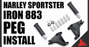 HOW TO: Install Passenger Footpegs - Harley Sportster Iron 883