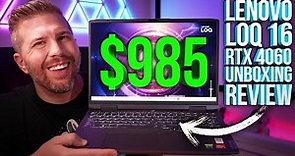 Legion LOQ 16 Unboxing Review! Best Budget Gaming Laptop 2023? 10+ Game Benchmarks, Lots of Tests!