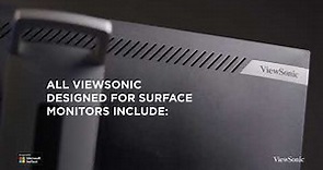 Three Monitors from ViewSonic Now Designed for Surface Certified