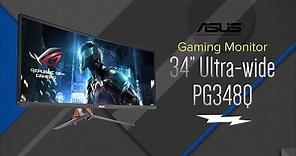 ASUS 34 LED Ultra-Wide Curved QHD ROG Swift Gaming Computer Monitor PG348Q - Overview